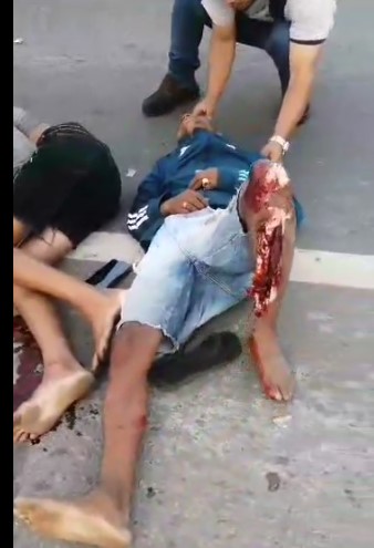 young woman destroyed after crashing on a motorcycle