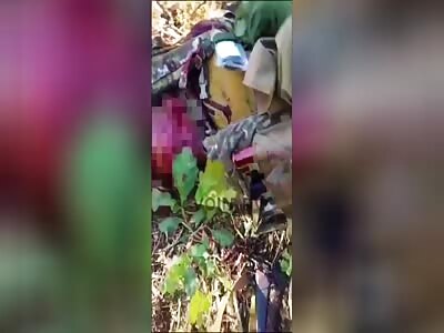 Troops Inspcet Dead Ukrops. 