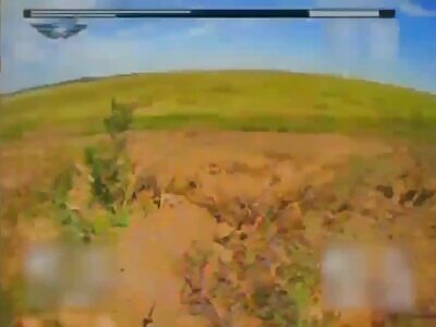 Kamikaze drone catches up with two Russians