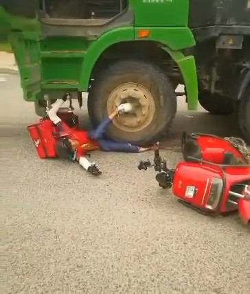 Victim was impaled on the wheel