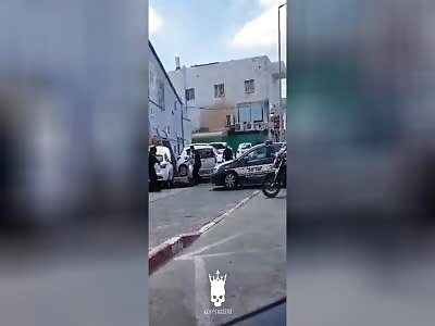 worker was shot with a taser after stabbed a jew