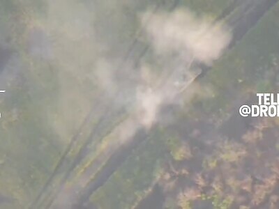 Ukrop Tank Hit By Pair of Lancets 