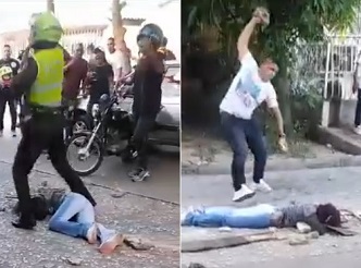 Cop Is Helpless When Thieving Girl Gets Stoned By Cruel Mob