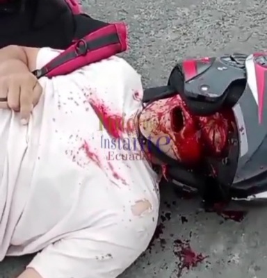 The helmet didn't save his live this time 