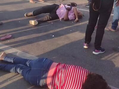 Bike crash aftermath Brazil two dead