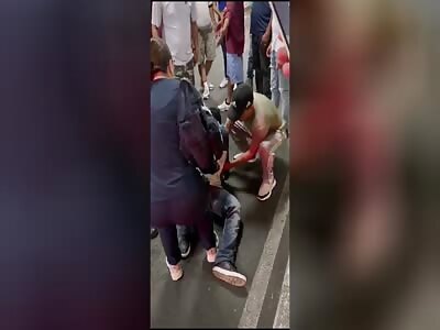 Strong fight leaves driver with a tire iron stuck in the head