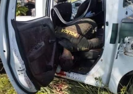 terrorist attack with explosives against a Police patrol 