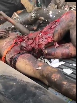 Shocking, victims destroyed by explosion