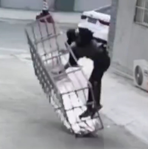 Worker Yells On His Way Down