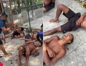 Screaming Thieves Brutally Punished By Traffickers