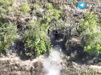 FPV Drone Explodes In Dugout Filled With Ukrops 