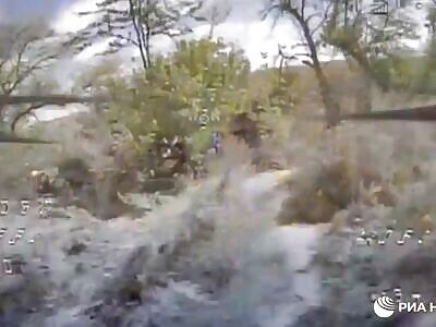 FPV Drones Target Ukrop Dug Out 