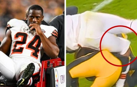 Horrific knee injury of Browns RB Nick Chubb