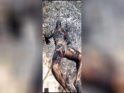 WTF. They find a completely burned body 