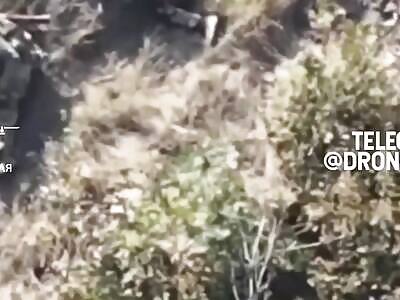 Drone attack on group of soldiers