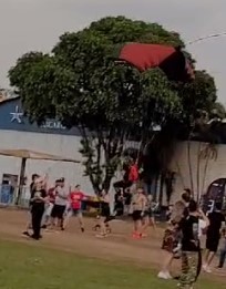 (Full Vid) Parachutist Kills one Person and Leaves Several Injured