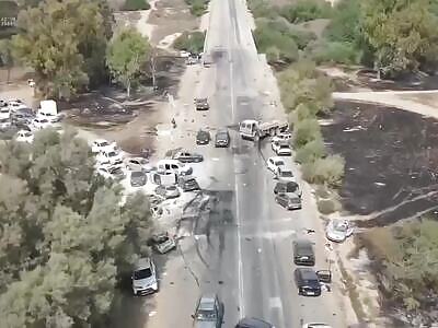 Footage of aftermath of Supernova festival from drone.