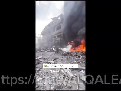 Massacre in the Gaza Strip.