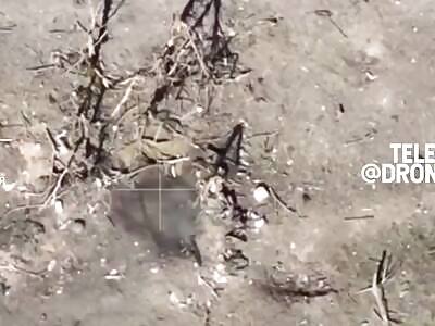 Drone hits soldier in grave