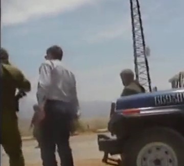 Moment a Roadside Bomb Goes off in Israel