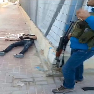 Resistance Fighters Walking Around Israeli Settlements.