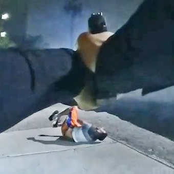 LAPD Cops Shoot Suspect Running Towards Them With a Large Kitchen Knife