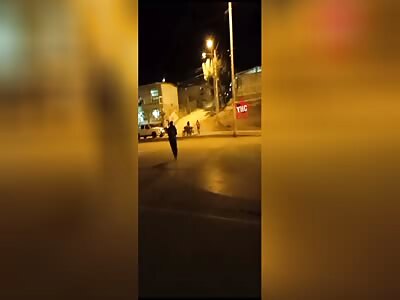 A man is shot by a group of sicarios.