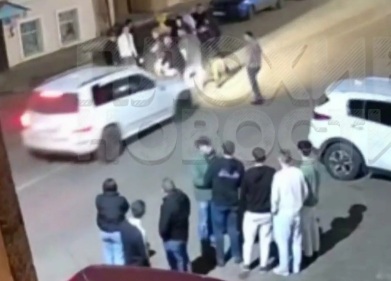 Driver ran into crowds who had beaten him early in the day 