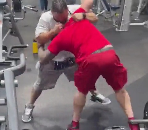 Wild Brawl Breaks out in the Gym.