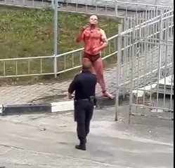 Drug Addict Savagely Cuts Himself (pt1)