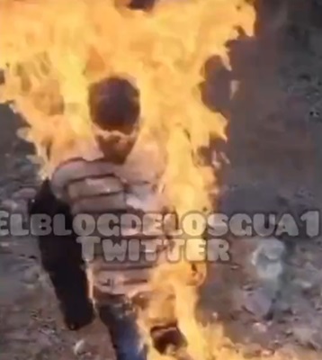 Cruel Narcos Set Alive Rival On Fire
