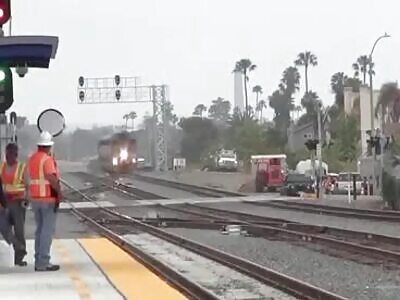 Depressed Man Stands in Front of Train to End His Life
