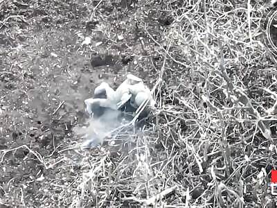 Russian Rambo doing his thing in Ukraine getting neutralized