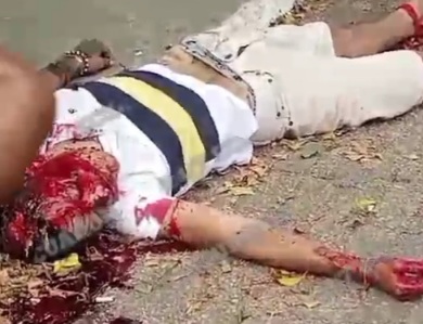 Victime of sicario over killed by many shoot in the face 