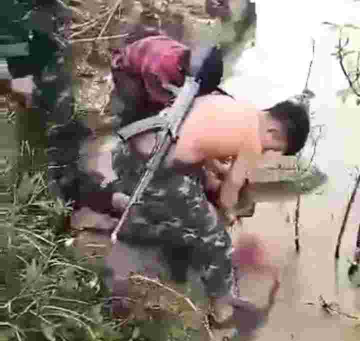 Man's Throat Gets Cut And Slowly Bleeds Out 