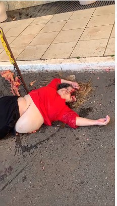 obese woman with breasts threw herself to her death