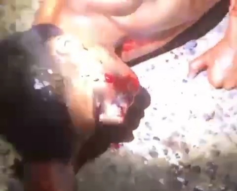 Sicario victim taking Final Reflexive Gasps of Air 