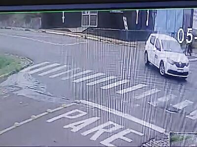 Biker hit in high speed