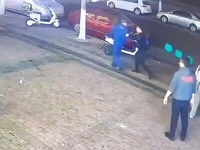 Man Stabbed on Sidewalk in China