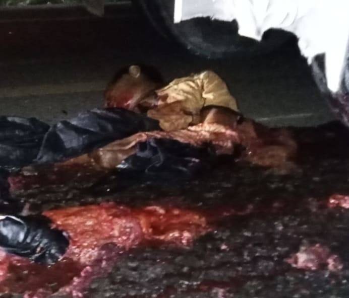 Truck Leaves Biker Smeared Across The Pavement