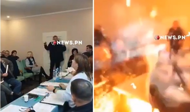 Ukrainian Gov. Deputy Sets off Grenades During Village Meeting 