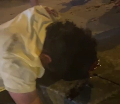 Last gasps of air after a horrific motorcycle accident 