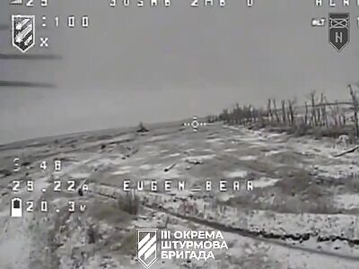 FPV drone sends Russian to hell