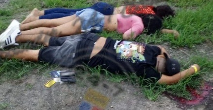 Two young woman and one man executed and dumped on a side road 