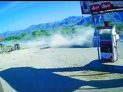 In Iraq a man was run over by a small truck