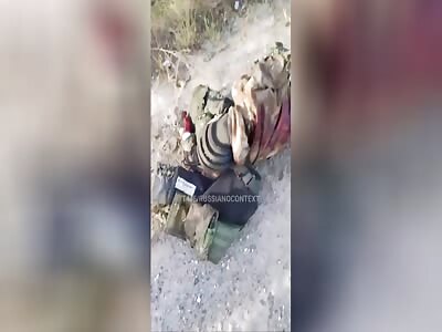 Aftermath of a FPV drone strike on a Russian APC