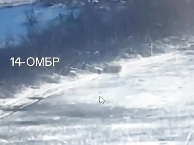 group of Russians disappeared after an artillery strike