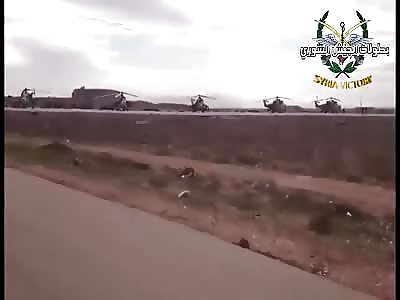 ... But now Homs is full of Russian Mi-24 & Mi-35 Helicopters Ready for Battle .. And