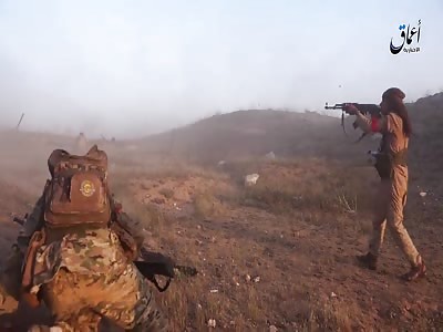 Fighting between Islamic State Forces and Iraqi Forces in Allas Oilfeld Southwest of Kirkuk'