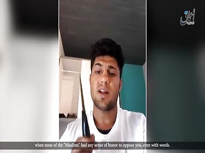 Germany - Video of the Islamic State Soldier Muhammad Riyad Who Carried out the WÃ¼rzburg Attack